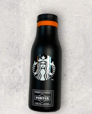 PORTER × Starbucks Stainless Steel Logo Bottle Black φ7.3'×8.4