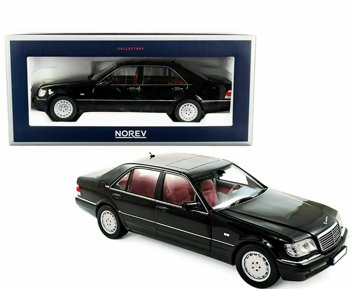 NOREV Mercedes Benz W140 S600 Black w/ Dark Red Interior 1:18*New