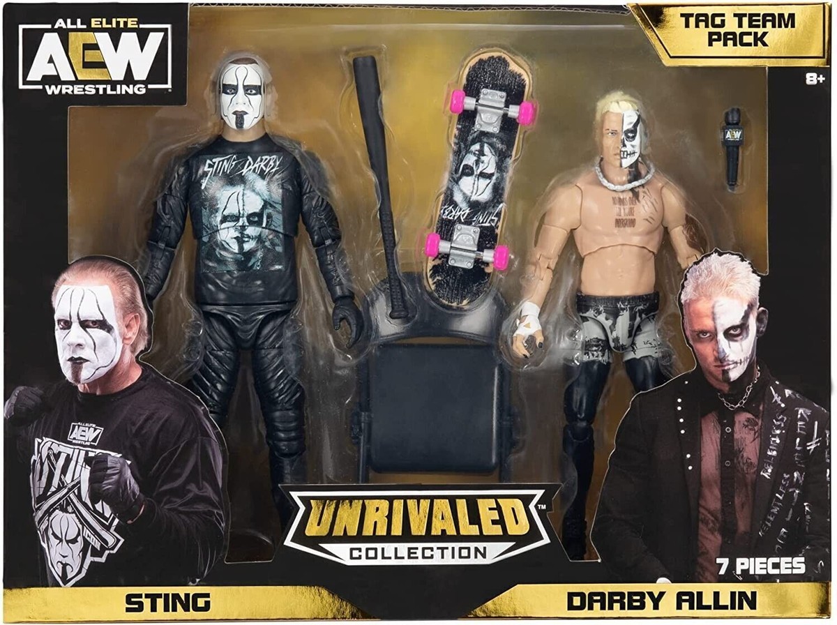 AEW Unrivaled Tag Team Pack Sting Darby Allin Wrestling Figure 2
