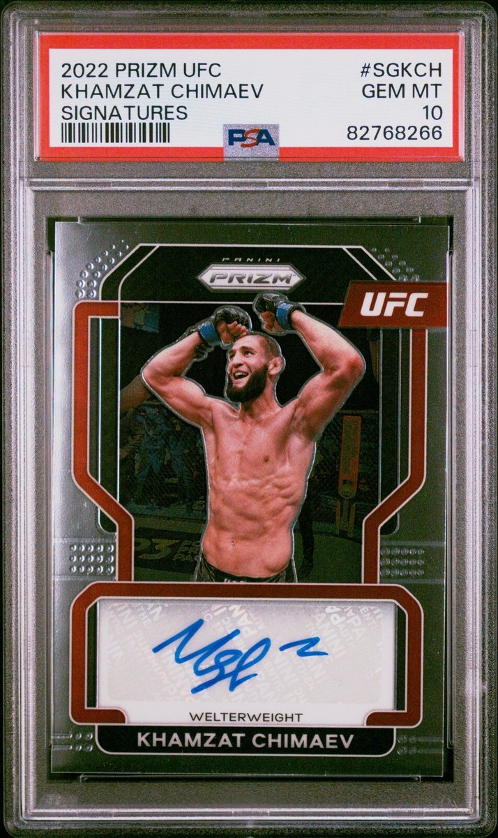 2022 Panini Prizm UFC Khamzat Chimaev Signatures Auto Autograph