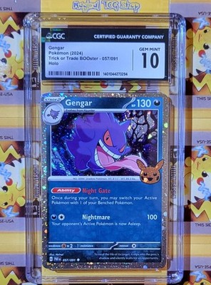 Pokemon Gengar Trick or Trade BOOster 057/091 Cosmos Holo Swirl