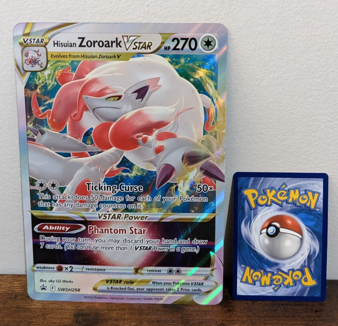 Hisuian ZOROARK VSTAR SWSH298 Promo Pokemon Card Near Mint JUMBO