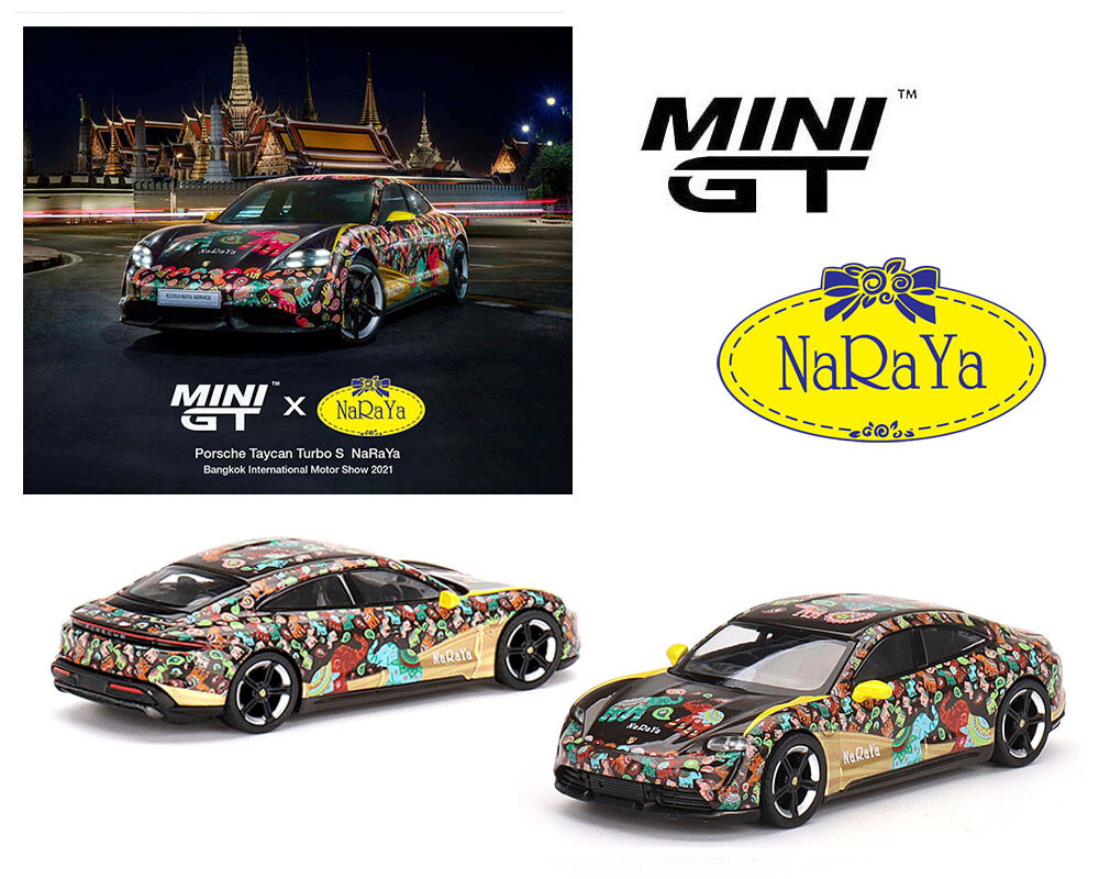 Mini GT 1:64 Porsche Taycan Turbo S NaRaYa Diecast Car Special