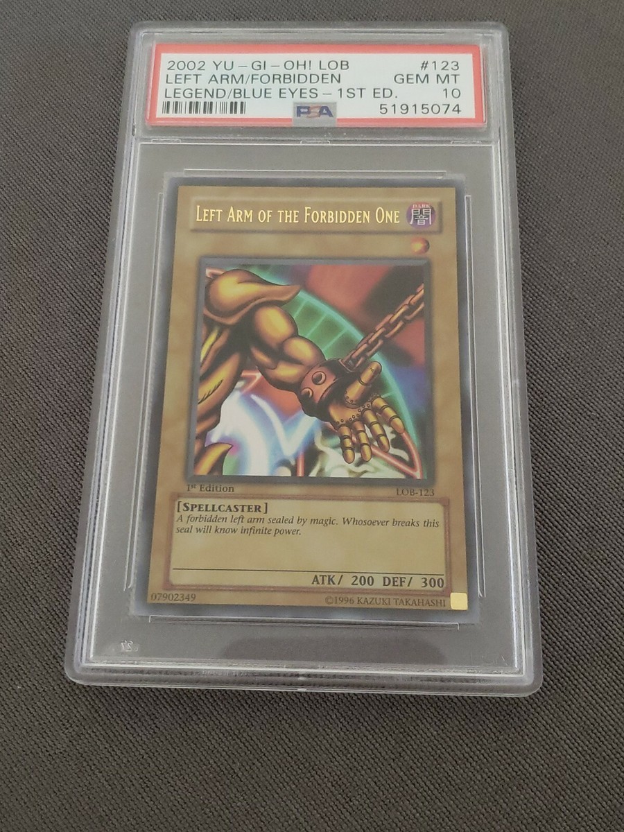Yugioh Left Arm Of The Forbidden One 1st Ed PSA 10 GemMint LOB-123