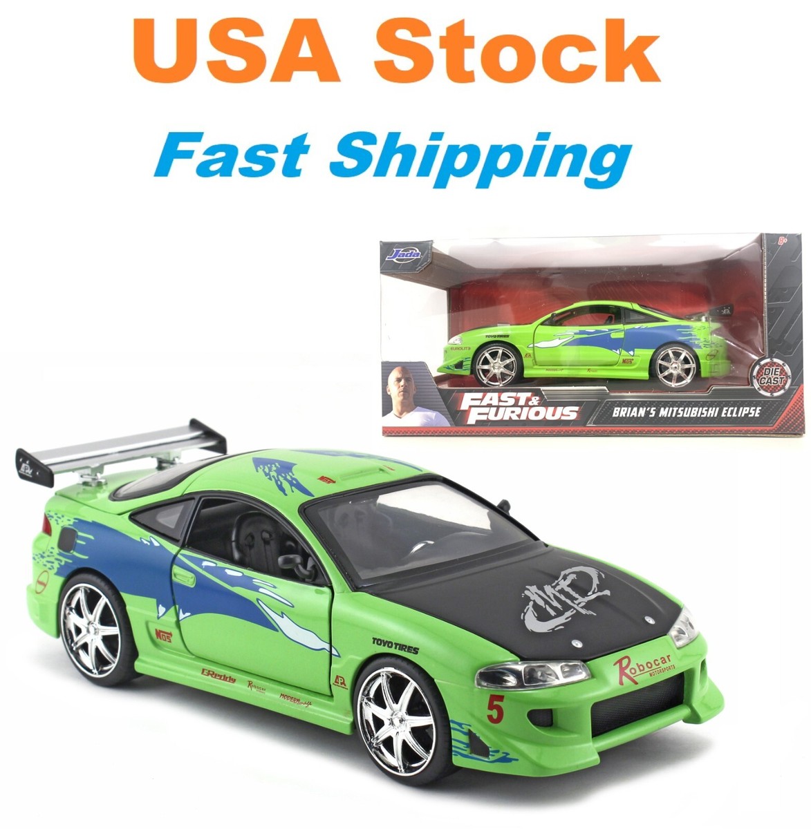 1995 Fast And Furious Brian's Mitsubishi Eclipse Hardtop JADA