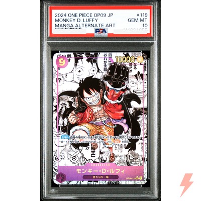 PSA 10 Monkey D. Luffy (Manga Alt Art) OP09-119 SEC - ONE PIECE