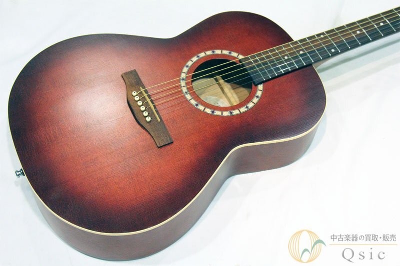 Acoustic Guitar Art & Lutherie Folk Spruce Burgundy Model Solid