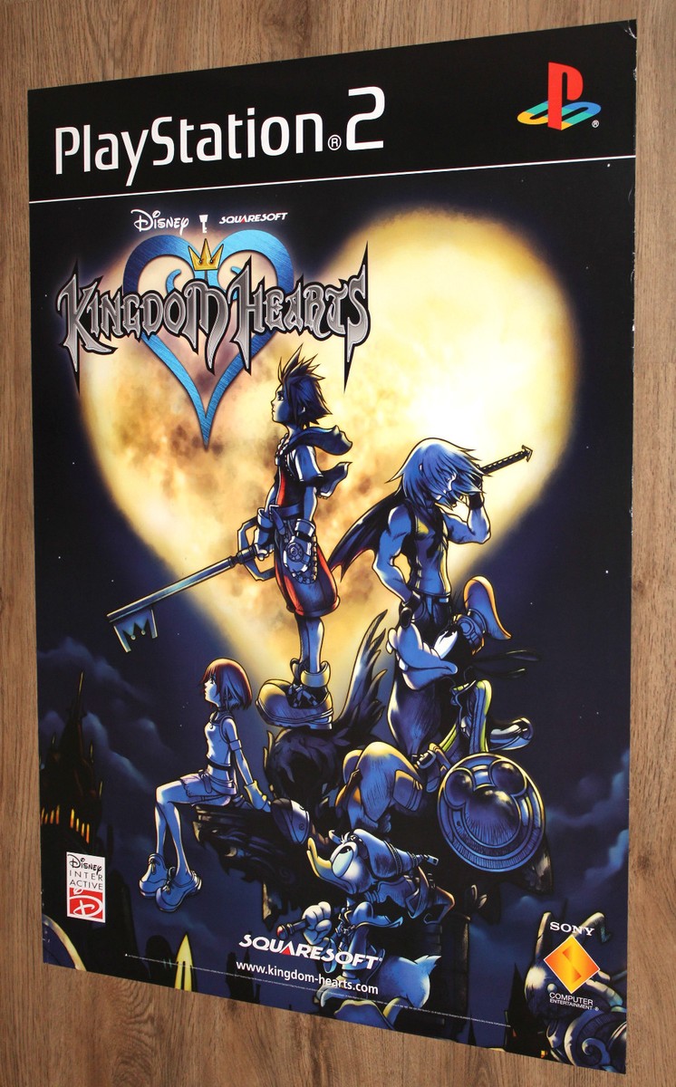 2002 Kingdom Hearts Extremely rare Promo Poster 84x59.5cm PS2 PS 2