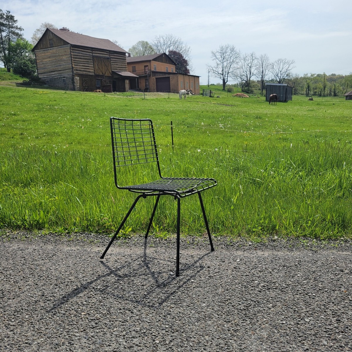 ガーデンファニチャー 50s wire chair by John Keal John Keal Wire