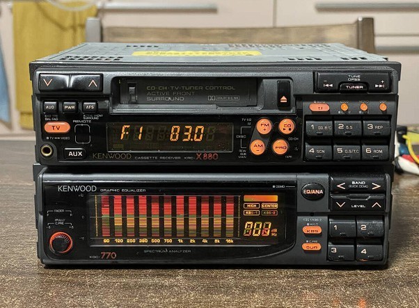 Kenwood KRC-X880 KGC-770 1DIN Cassette Equalizer Deck Player Set