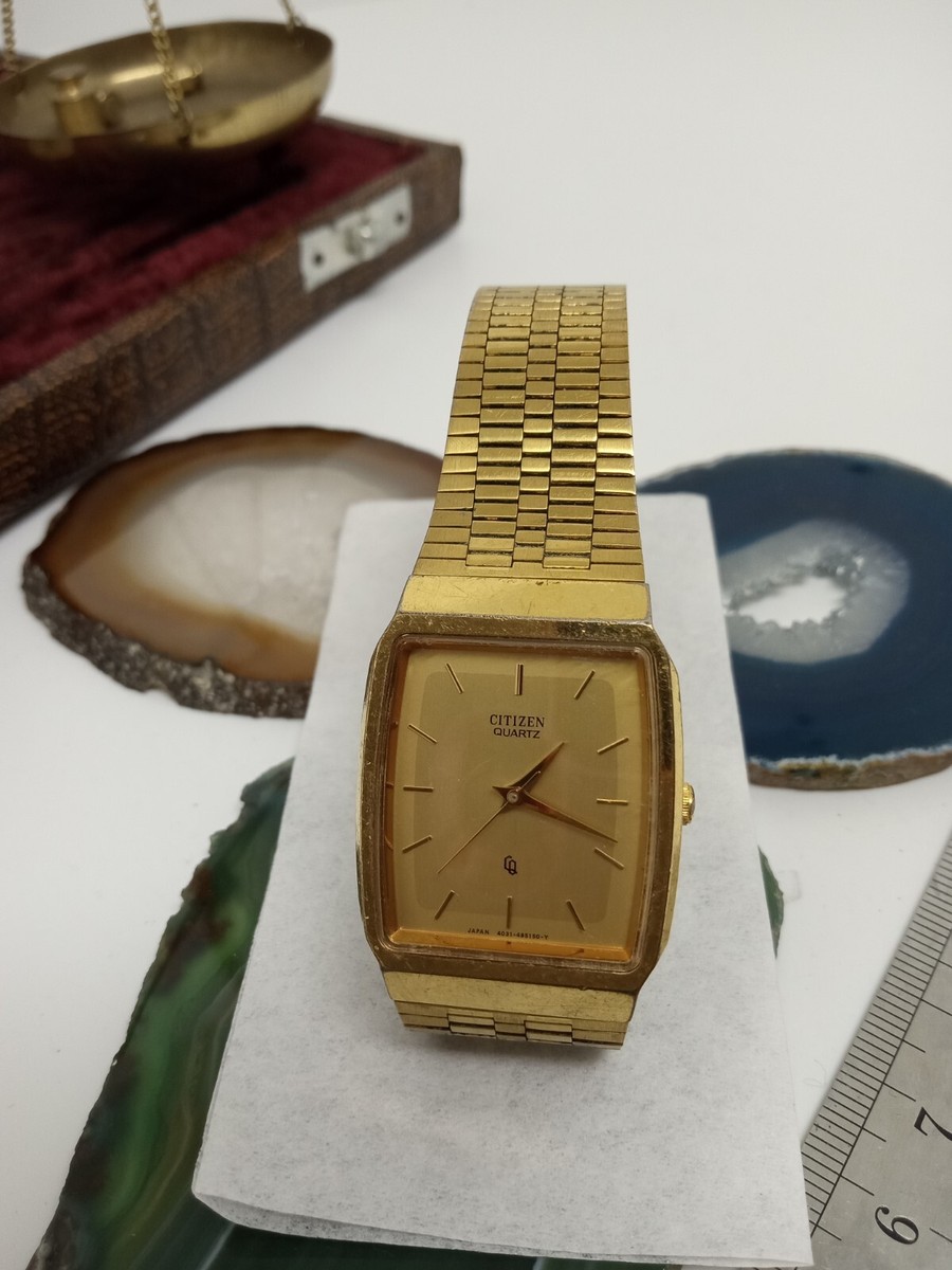 CITIZEN Watch Men's JAPAN Vintage Gold Plate # 4031-495150Y