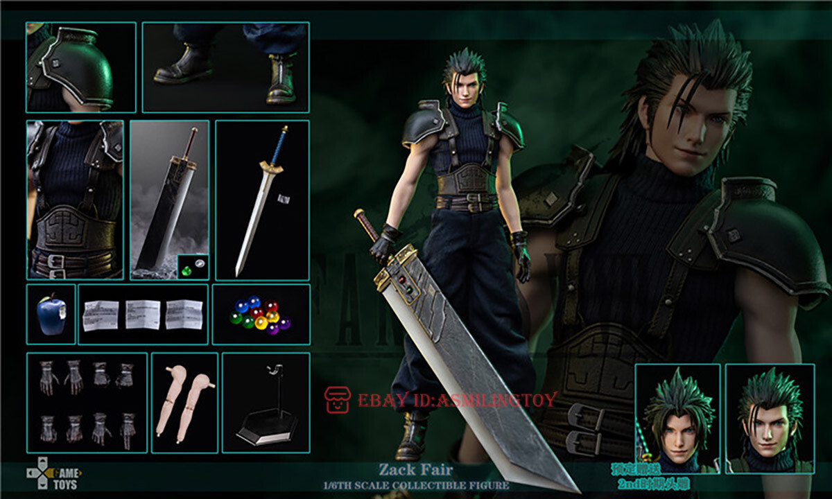GAMETOYS GT-005 F Fantasy Zack Fair First Class Soldier Action
