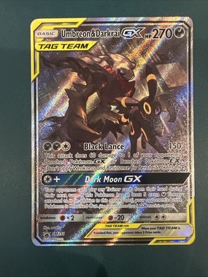 Pokémon TCG Umbreon & Darkrai GX Black Star Promo Tag Team Full
