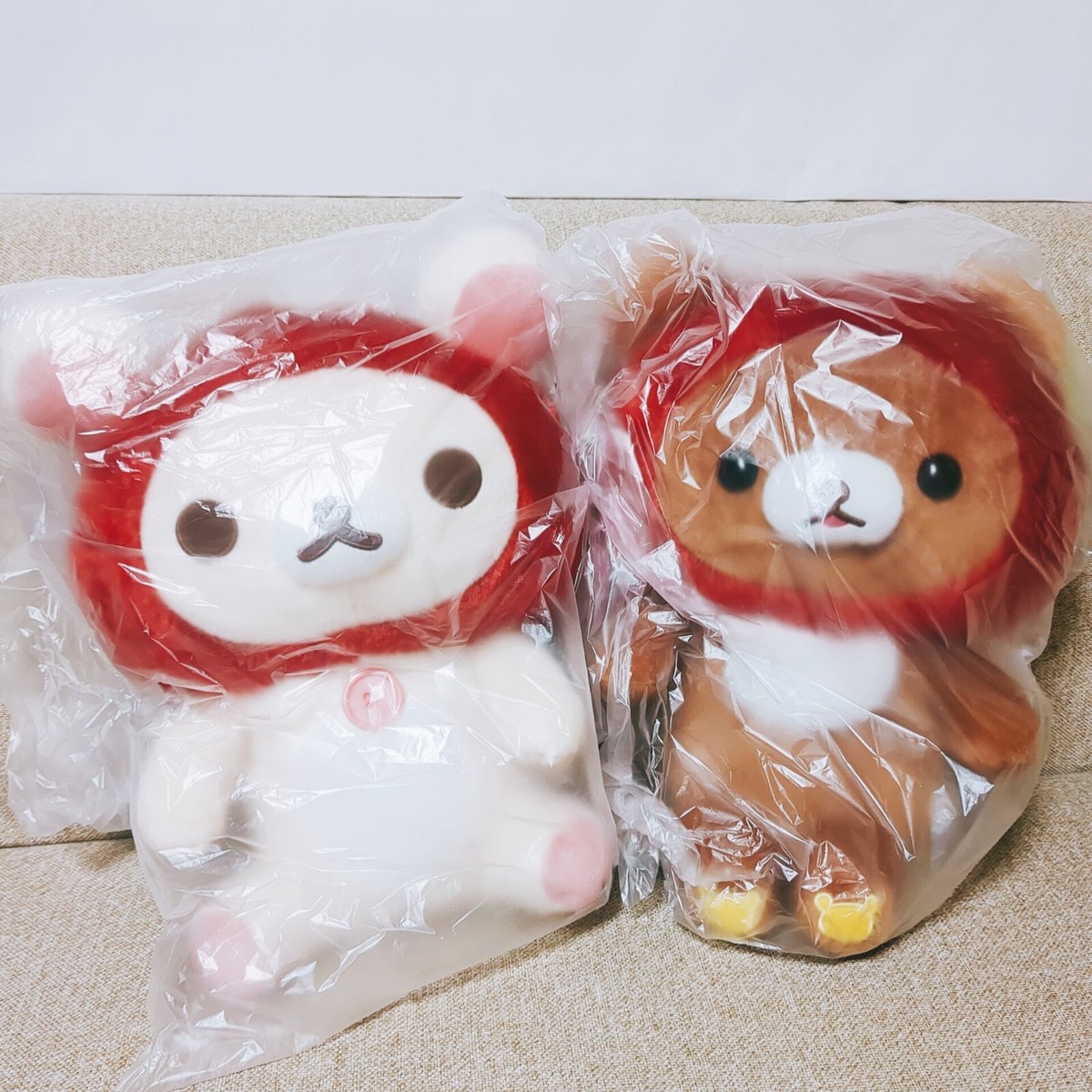 Rilakkuma Fruit de Makumaku Relax Nakayoshi Cherry Plushie XL 13.3