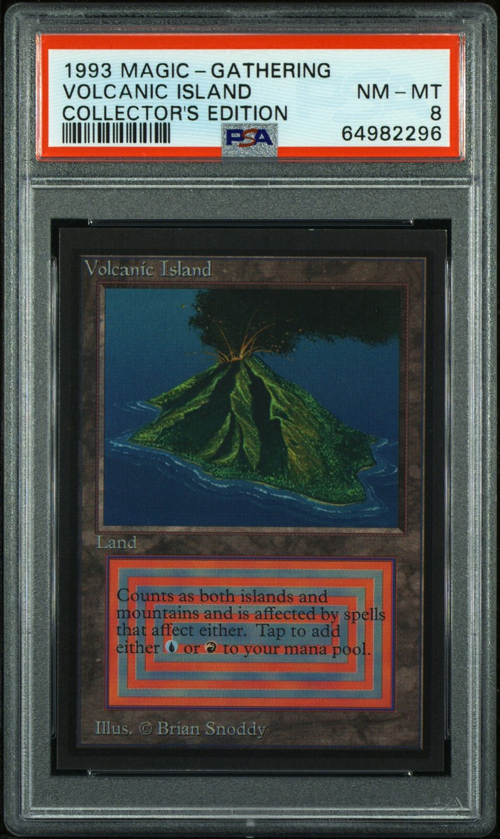 MTG Magic the Gathering Volcanic Island PSA 8 NM - MT Collector's