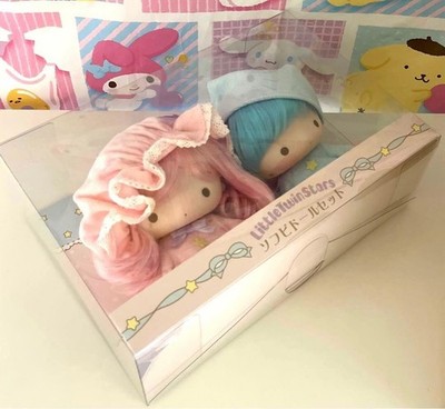 Little Twin Stars Soft Vinyl Doll Set Pajama Sanrio Kiki Lala