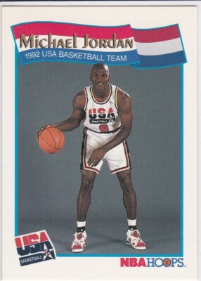 MICHAEL JORDAN Dream Team USA 1992 NBA Hoops Basketball Card