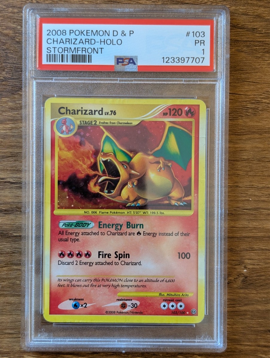 2008 Pokemon Stormfront PSA 1 Charizard Holo #103 Secret Rare