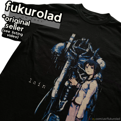 SERIAL EXPERIMENTS LAIN ANIME UNISEX BLACK - GILDAN t-shirt - high