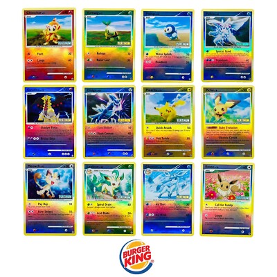 2009 Pokemon Burger King Complete 12 Card Set Diamond & Pearl