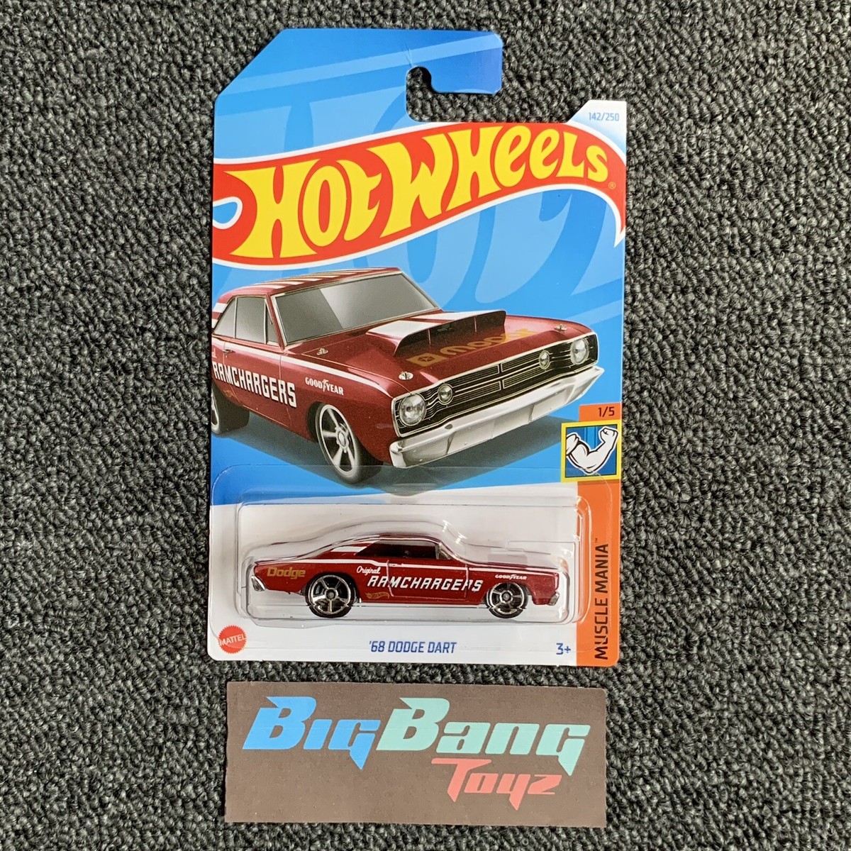 Hot Wheels 68 Dodge Dart Red #142 Mainline 2024 Case M/N (In-Stock