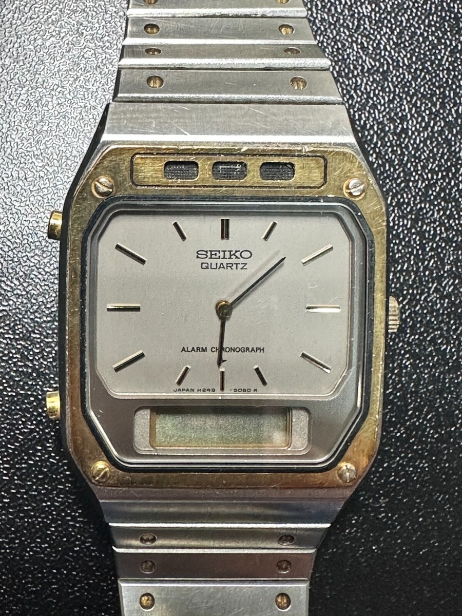 AUTHENTIC SEIKO QUARTZ ANA DIGI JAPAN H249-5039 A1 RETRO VINTAGE