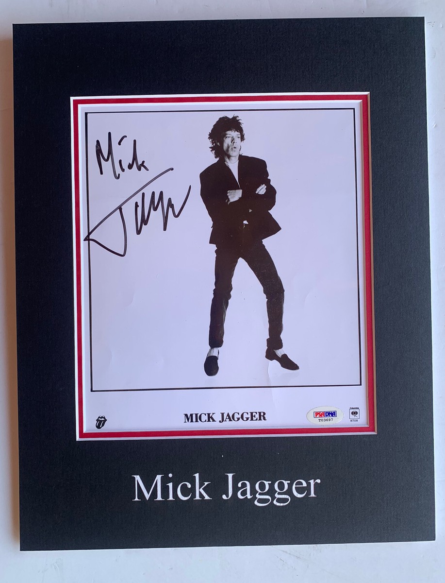 Mick Jagger Rolling Stones Signed Autograph Matted 8x10 Photo PSA