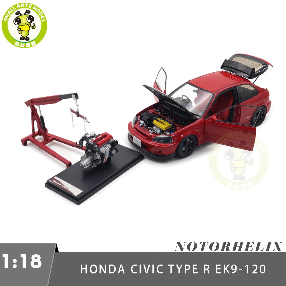 1/18 MOTORHELIX Honda CIVIC Type R EK9-120 Red Diecast Model Toy