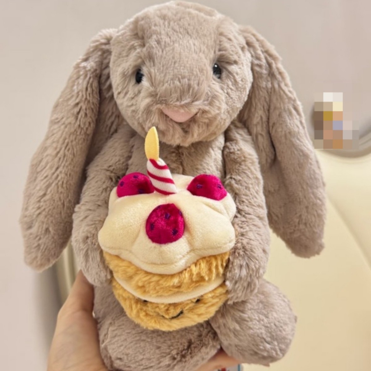 Jellycat Cute Bashful Beige Bunny Birthday Bunny Soft Stuffed Toys
