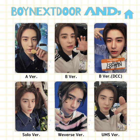 BOYNEXTDOOR JP [AND,] LEEHAN Official Photocard A B Solo UMS