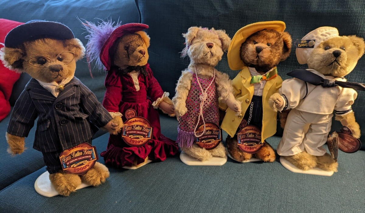 Brass Button Bears 20th Century set of 10 | eBay
