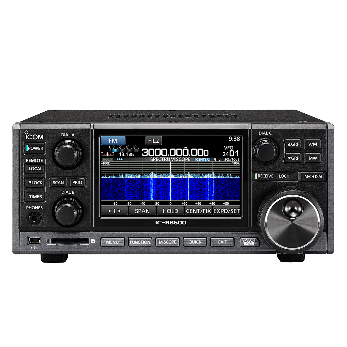 Icom IC-R8600 10kHz to 3GHz Super Wideband Receiver FCC Certified