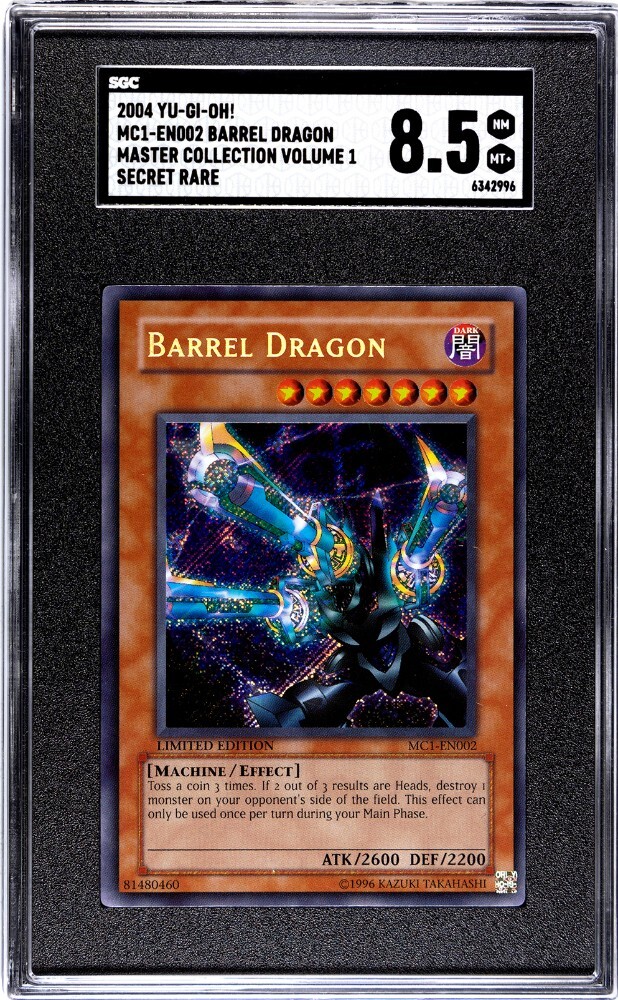 Yu-Gi-Oh 2004 Barrel Dragon Limited Edition MC1-EN002 Secret Rare