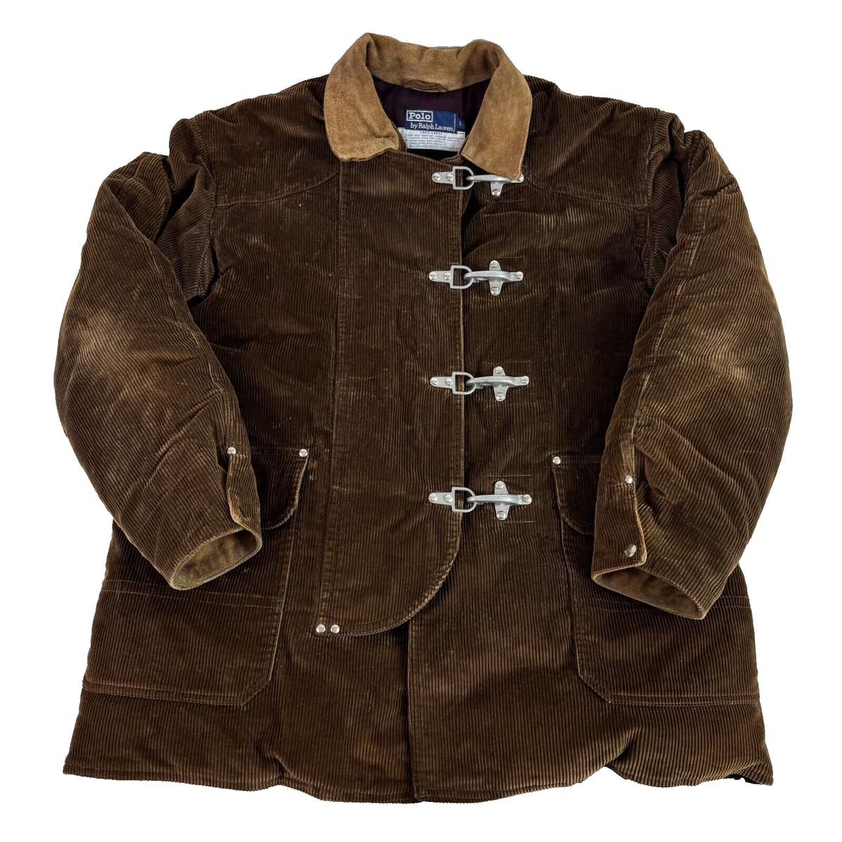 Vintage 90s Polo Ralph Lauren Fireman Corduroy Jacket Lobster