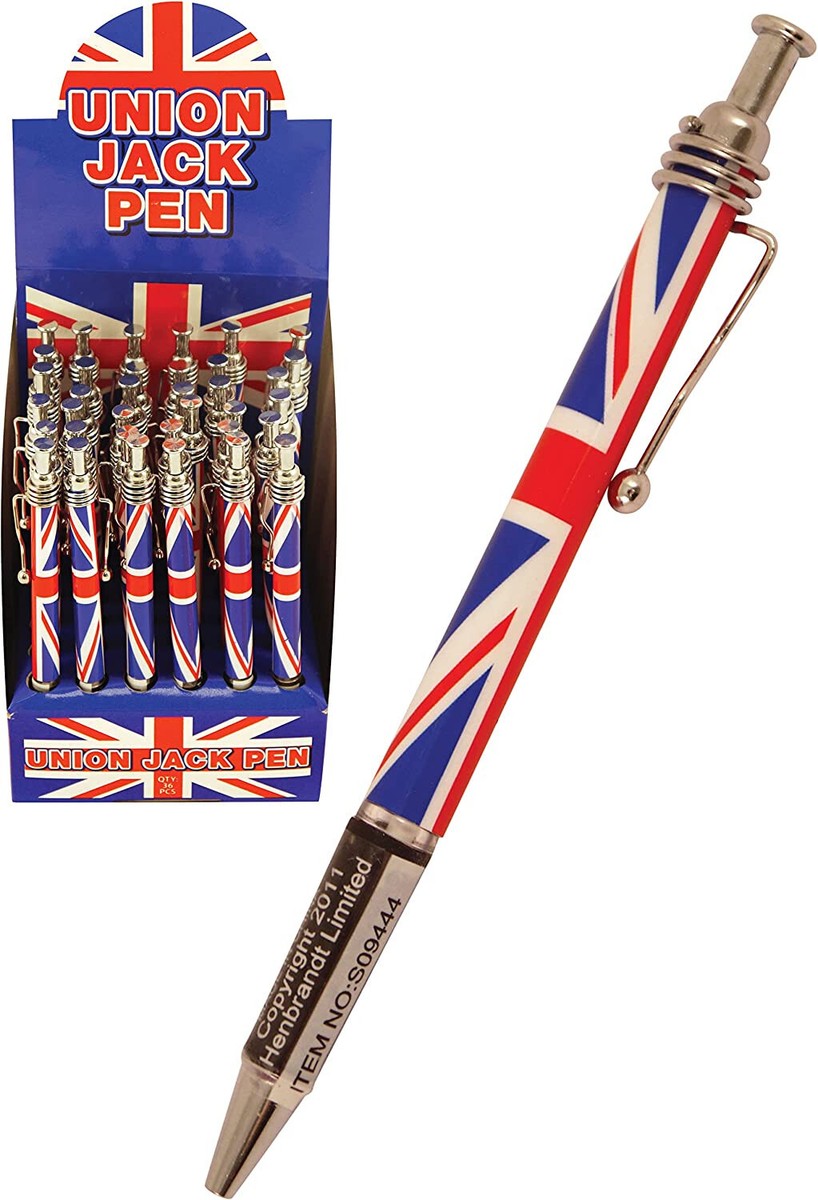 36 x Union Jack Flag Ball Point Pen's VE Day Anniversary Souvenir