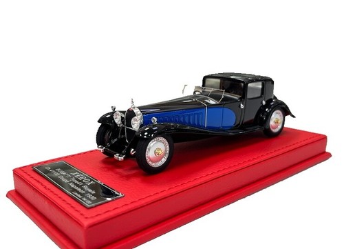 RIO Bugatti T50 1:43 5000cc Modello Scale Model Car Black Red