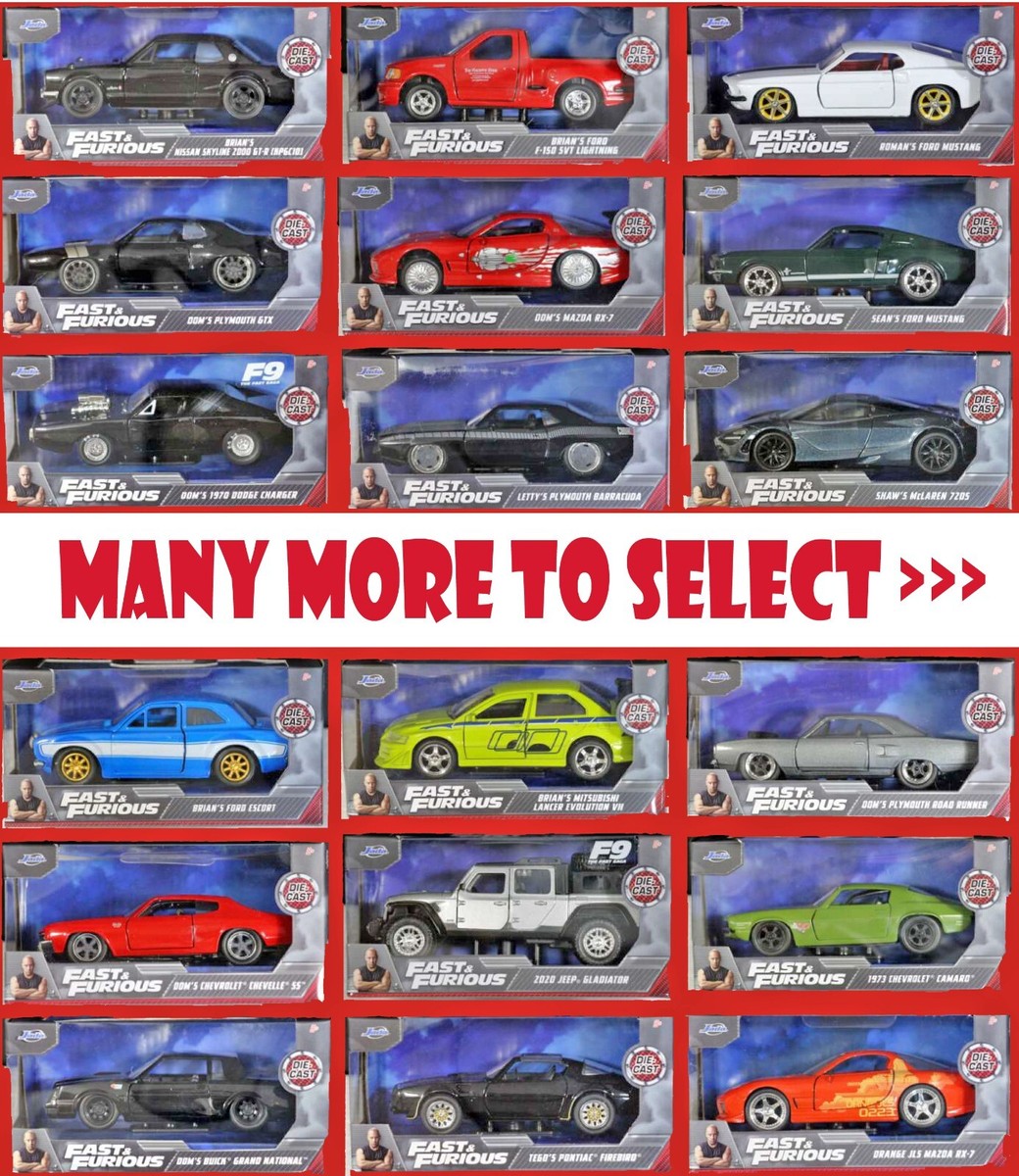 Jada FAST X AND FURIOUS DieCast VARIOUS Cars 1:32 (DISPLAY EXCL