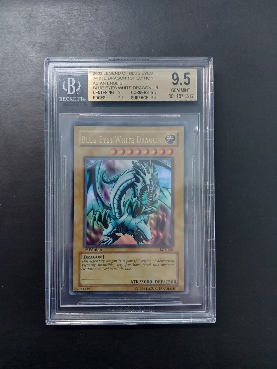 Yugioh Blue-Eyes White Dragon LOB-001 Ultra 1st Edition Asian
