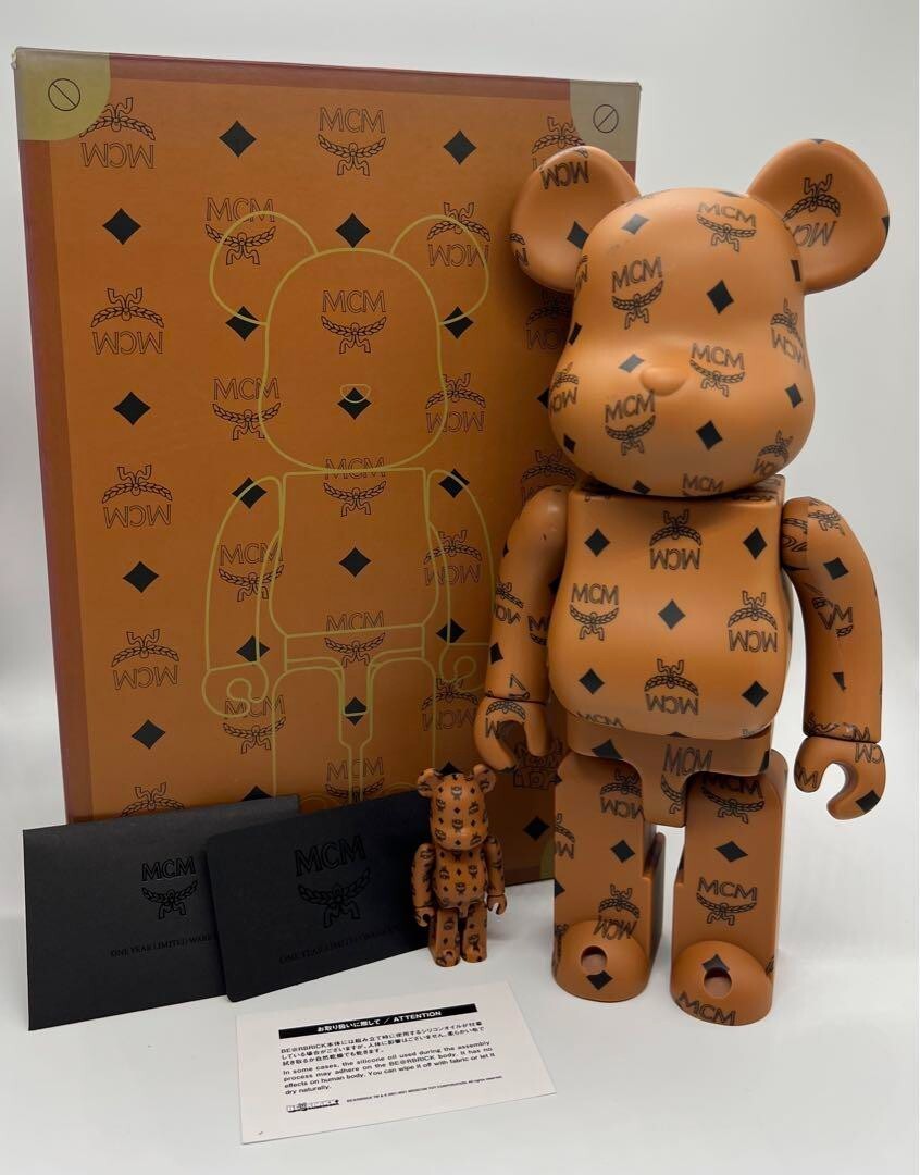 Bear Brick MCM BE@RBRICK MCM 100% 400% Medicom Toy w/ Box
