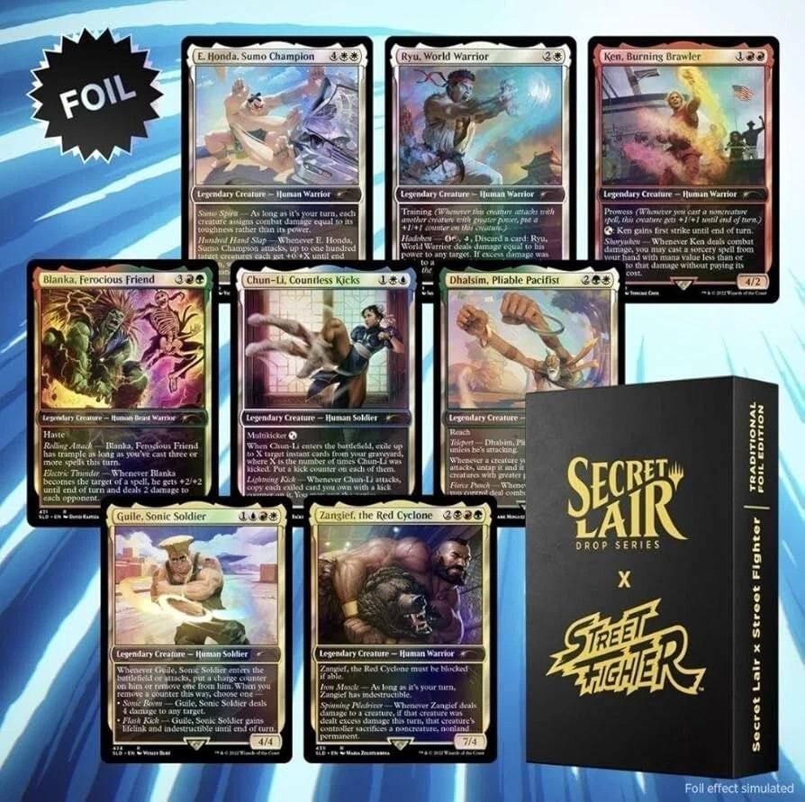 MTG FOIL SECRET LAIR x Street Fighter SLD Magic the Gathering