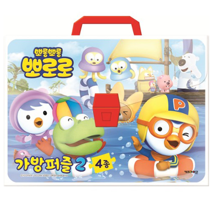 ICONIX Kids Children Korean Edu TV Pororo Jigsaw Puzzle2 4 set