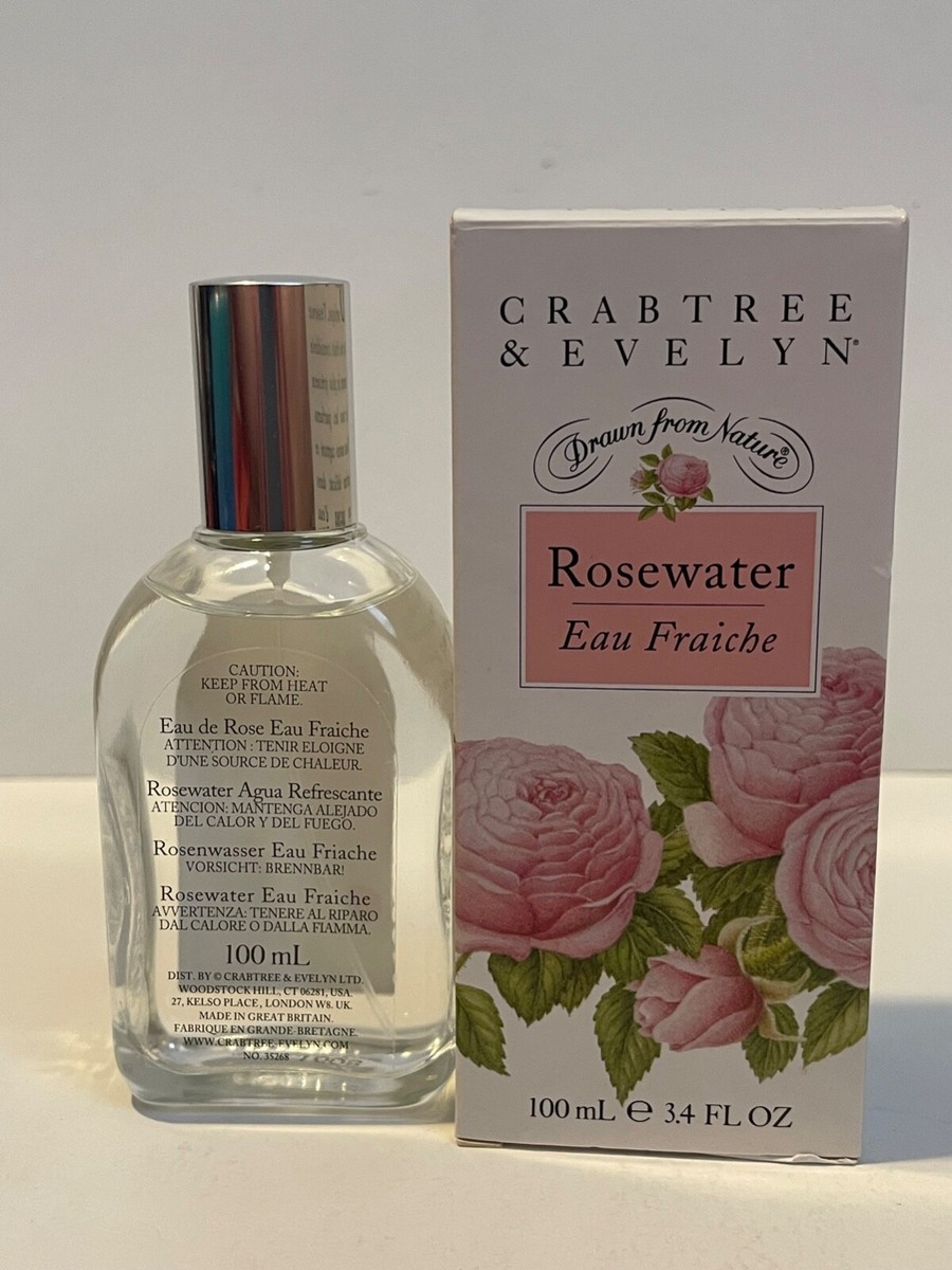 CRABTREE & EVELYN ROSEWATER EAU FRAICHE 3.4 FL OZ (100ML) SPRAY