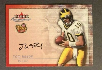 2000 FLEER AUTOGRAPHICS TOM BRADY RC AUTO SIGNED ROOKIE CARD NFL