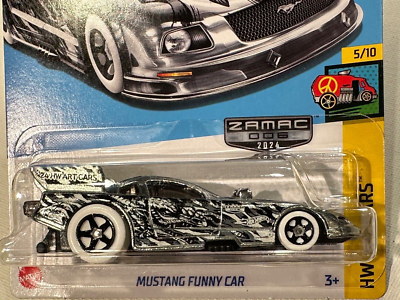 2024🔥HOT WHEELS MUSTANG FUNNY CAR 5/10 ART CARS 112/250 ZAMAC 006