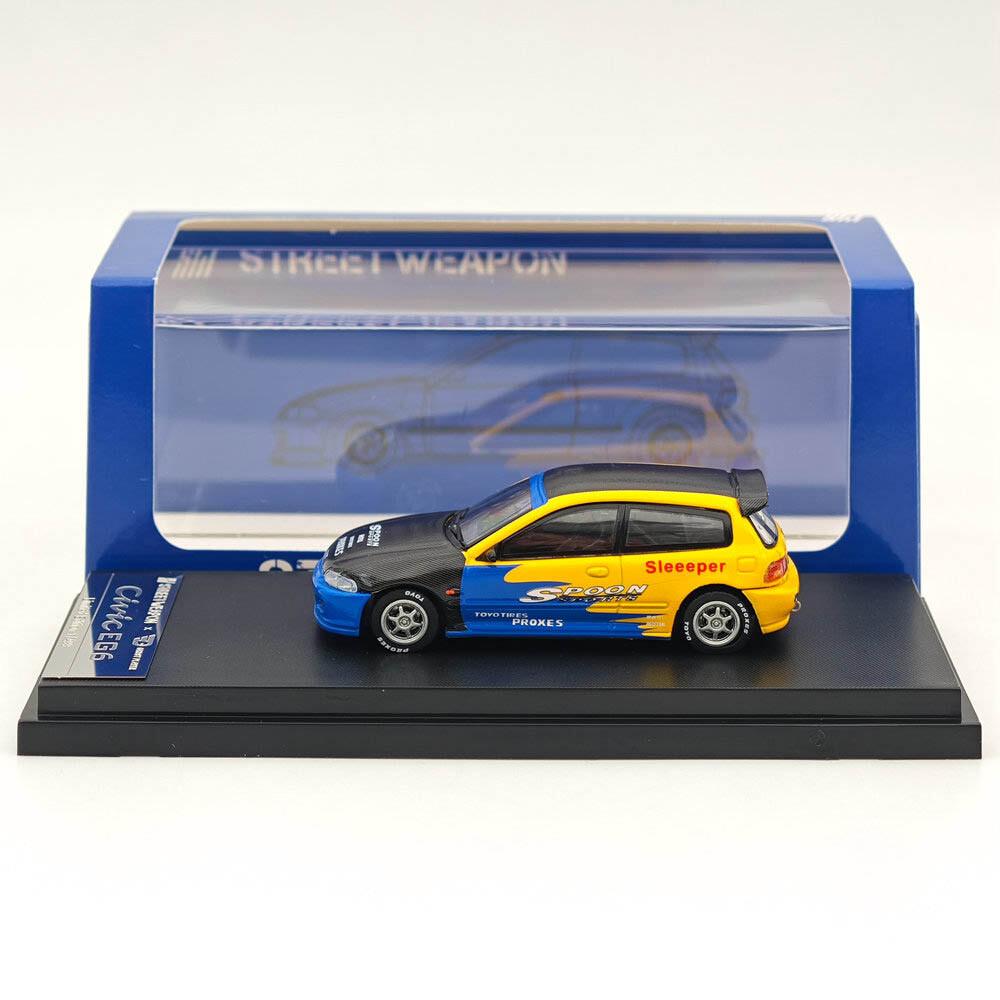 Street Weapon 1:64 Civic EG6 Spoon Racing Sport Diecast Model Cars