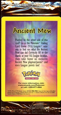 1x Sealed ANCIENT MEW Movie PROMO HOLO 2000 Pokemon Card | eBay