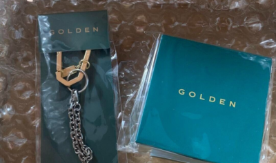 BTS Jungkook Golden Solo Album Official Bracelet Key Ring Set