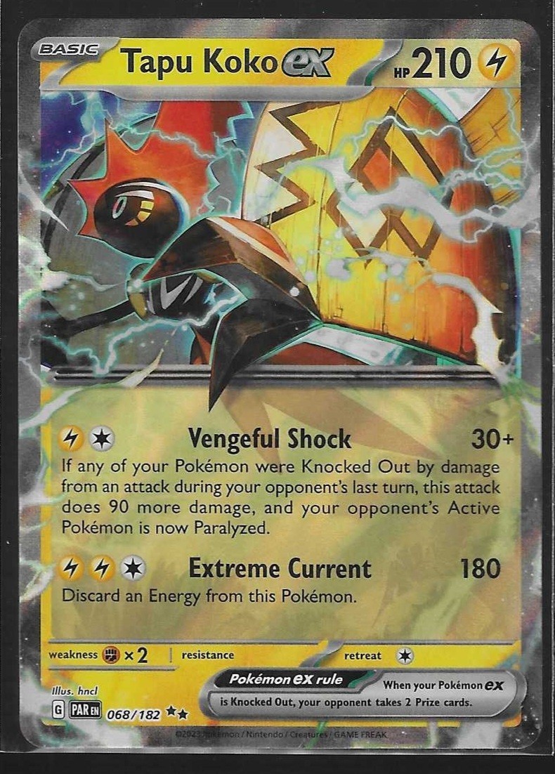 Pokemon - Tapu Koko ex - 068/182 - Paradox Rift - Holo - Double