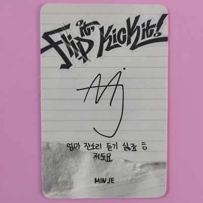 Official Minje Photocard Kickflip 1st Mini Album Flip it Kick it