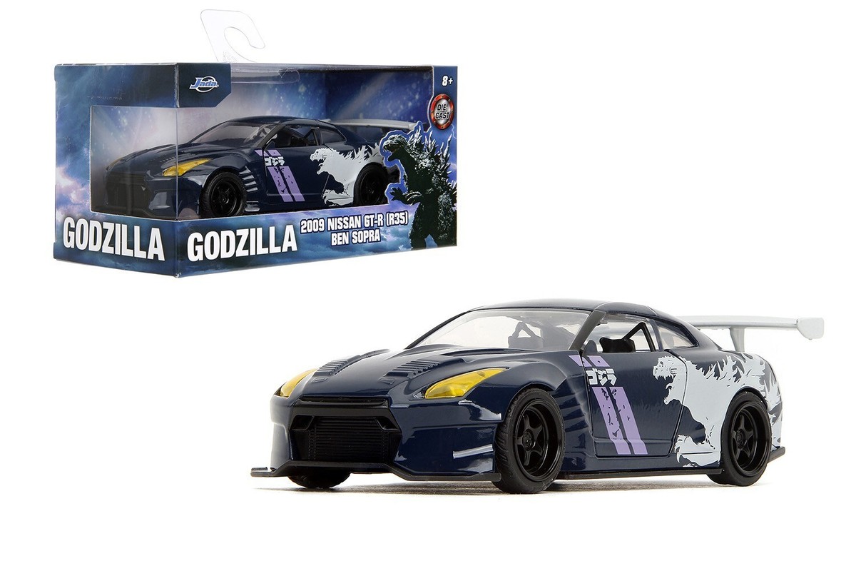 Jada 1:32 Godzilla Movie 2009 Nissan GT-R R35 Ben Sopra Deicast